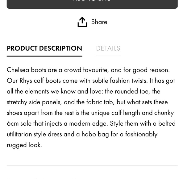 [Charles & Keith] Rhys Chelsea Calf Boots - Black, Sold Out Twice! - Picture 7 of 7